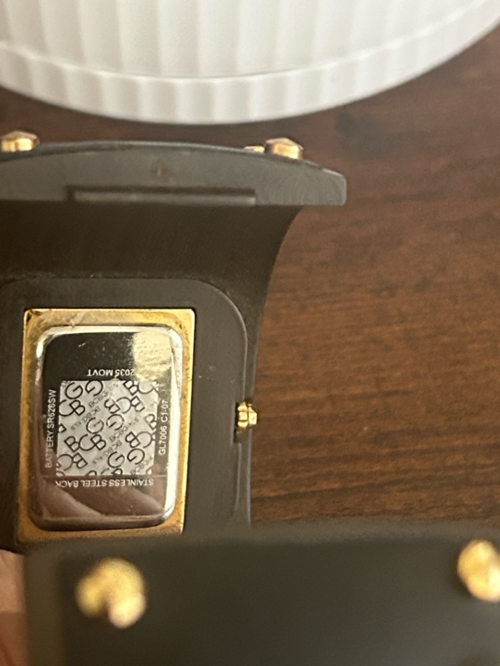 “REASONABLE OFFERS” BCBGeneration Black and Gold Studded Leather Cuff Watch⌚️ - Picture 3 of 4